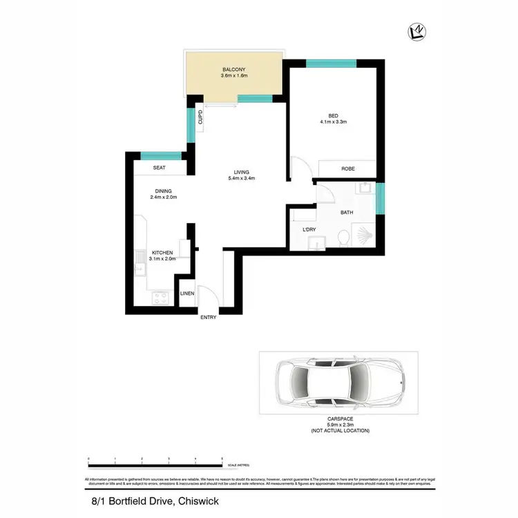 Floorplan of Homely apartment listing, 8/1 Bortfield Drive, Chiswick NSW 2046
