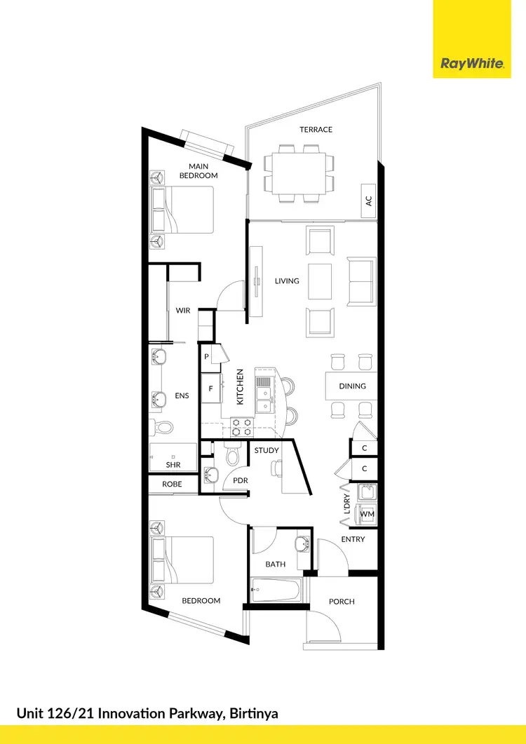 Floorplan of Homely unit listing, Unit 126/21 Innovation Parkway, Birtinya QLD 4575