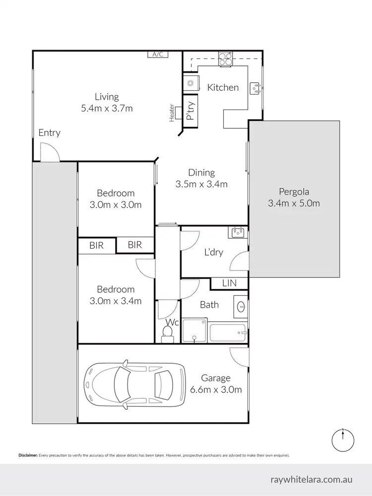 Floorplan of Homely unit listing, 1/15 Buckingham Street, Lara VIC 3212
