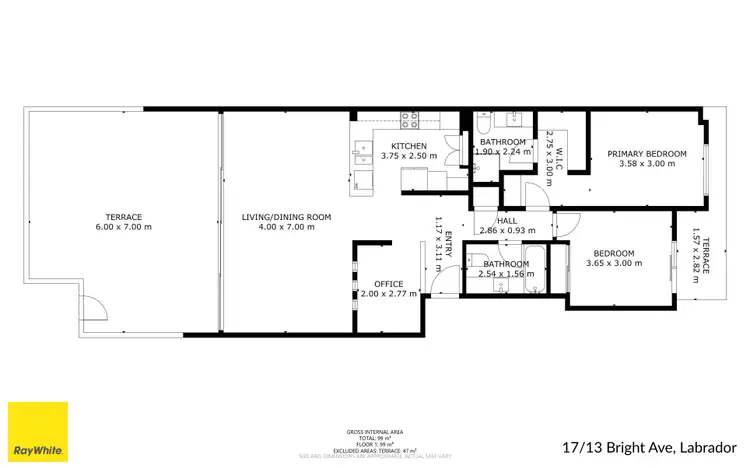 Floorplan of Homely unit listing, 17/13 Bright Avenue, Labrador QLD 4215