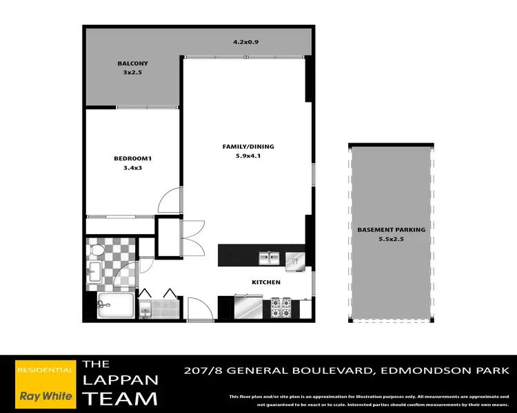 Floorplan of Homely unit listing, 207/8 General Boulevard, Edmondson Park NSW 2174