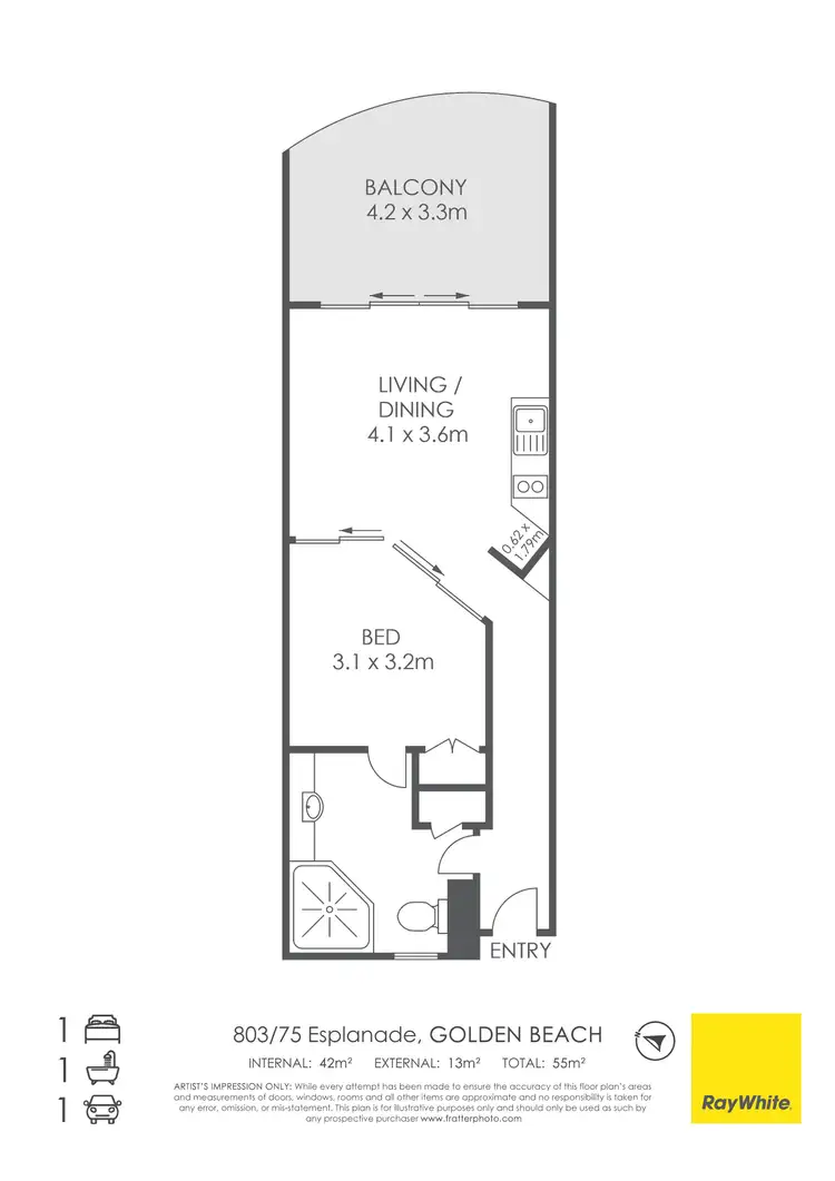 Floorplan of Homely unit listing, Unit 803/75 Esplanade, Golden Beach QLD 4551