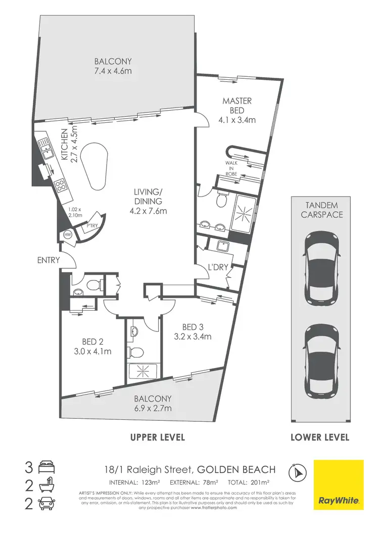 Floorplan of Homely unit listing, Unit 18/1 Raleigh Street, Golden Beach QLD 4551