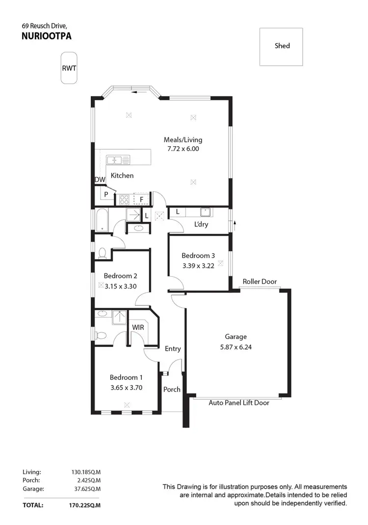 Floorplan of Homely house listing, 69 Reusch Drive, Nuriootpa SA 5355