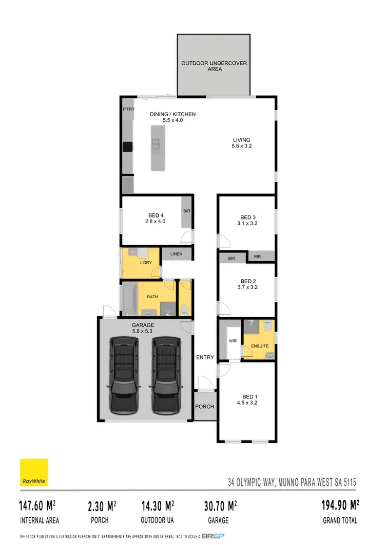 Floorplan of Homely house listing, 34 Olympic Way, Munno Para West SA 5115
