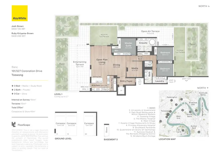Floorplan of Homely apartment listing, 101/527 Coronation Drive, Toowong QLD 4066