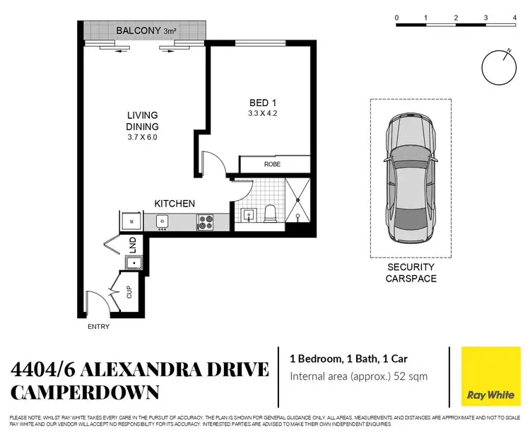 Floorplan of Homely apartment listing, 4404/6 Alexandra Drive, Camperdown NSW 2050