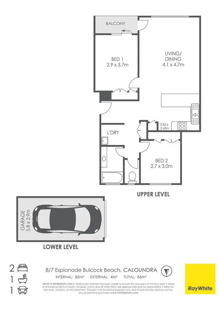 Floorplan of Homely unit listing, Unit 8/7 Esplanade Bulcock Beach, Caloundra QLD 4551