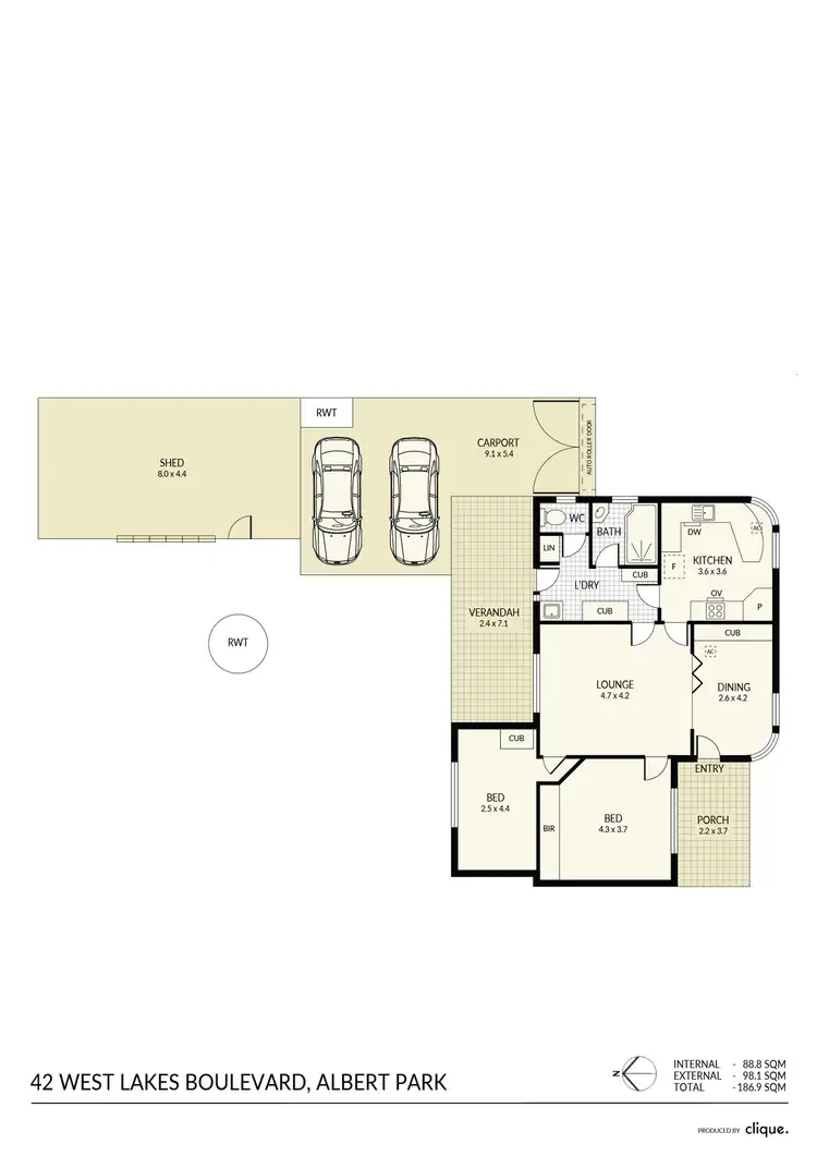 Floorplan of Homely house listing, 42 West Lakes Boulevard, Albert Park SA 5014