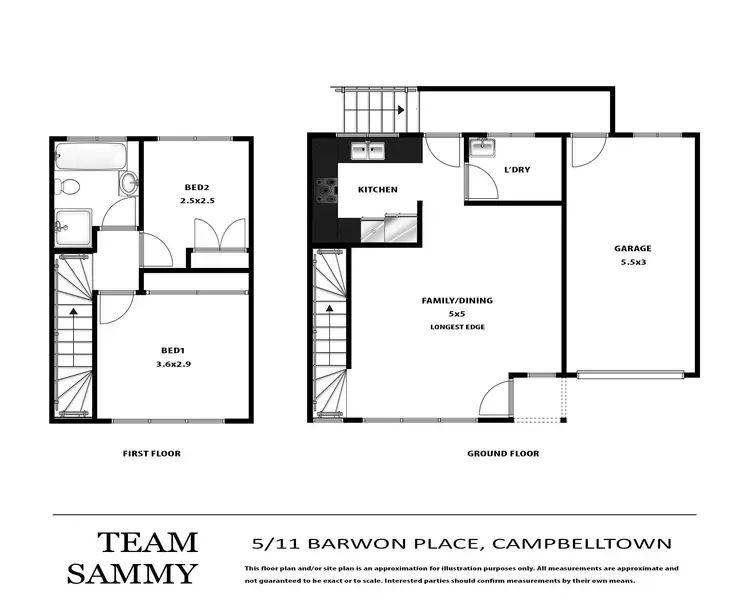 Floorplan of Homely house listing, 5/11 Barwon Place, Campbelltown NSW 2560