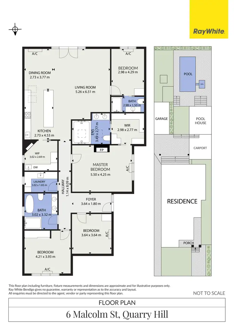 Floorplan of Homely house listing, 6 Malcolm Street, Quarry Hill VIC 3550
