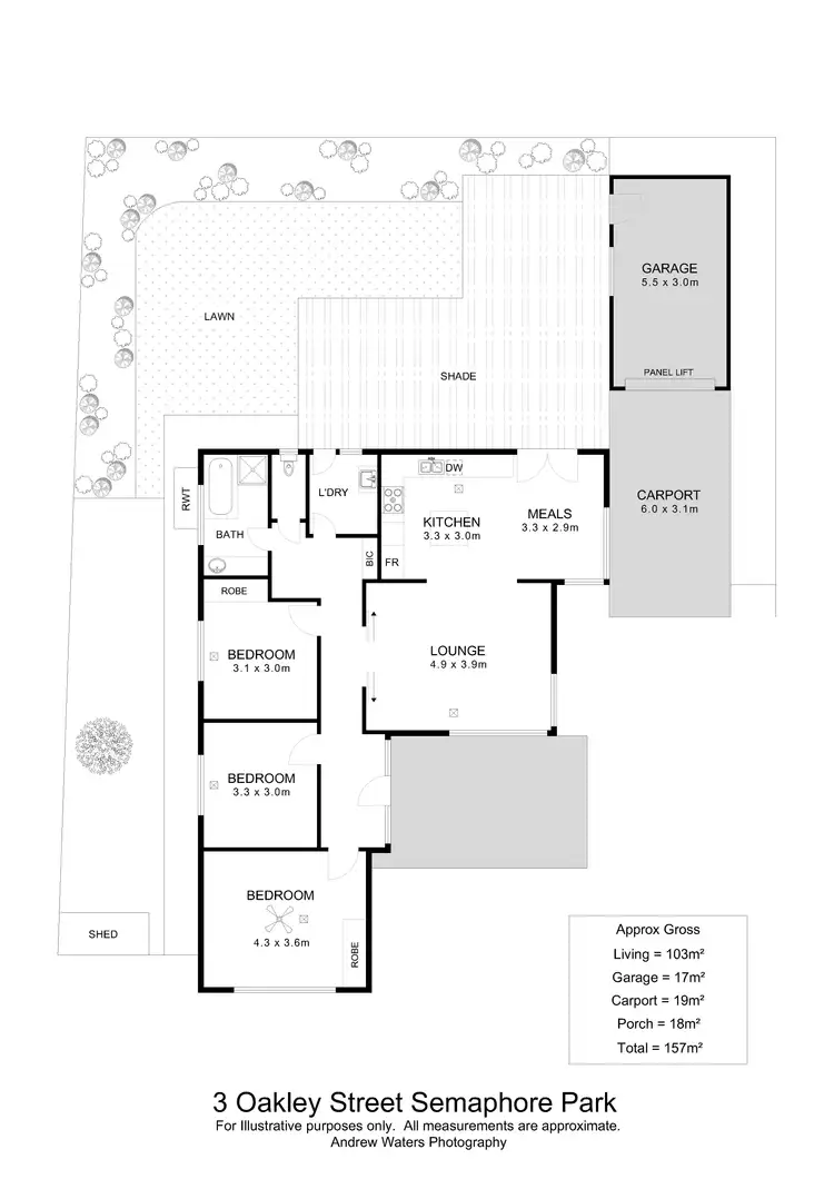 Floorplan of Homely house listing, 3 Oakley Street, Semaphore Park SA 5019