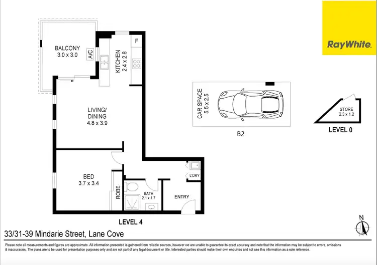 Floorplan of Homely apartment listing, 33/31-39 Mindarie Street, Lane Cove NSW 2066
