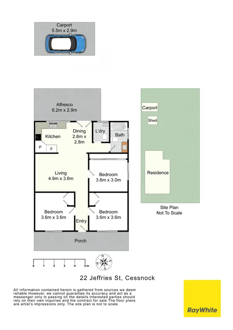 Floorplan of Homely house listing, 22 Jeffries Street, Cessnock NSW 2325