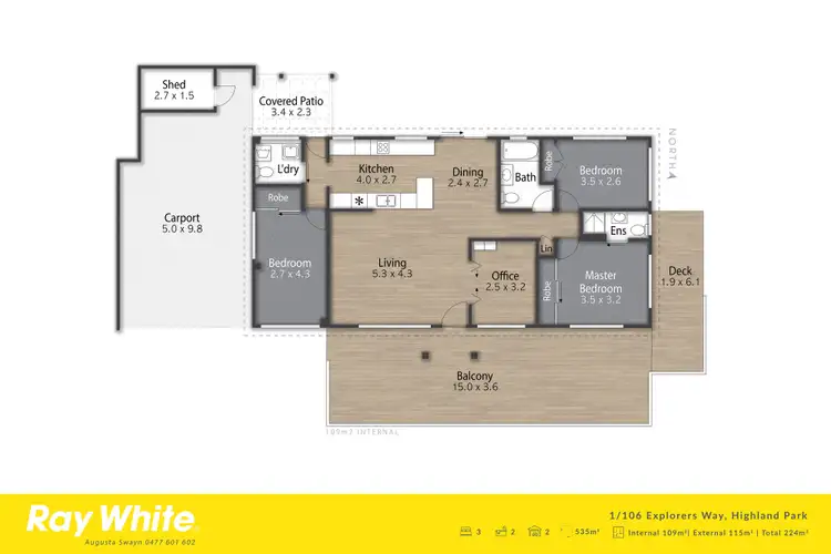 Floorplan of Homely house listing, 1/106 Explorers Way, Highland Park QLD 4211