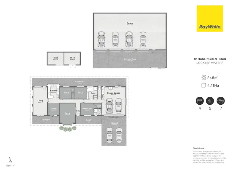 Floorplan of Homely rural property listing, 12 Haslingden Road, Lockyer Waters QLD 4311