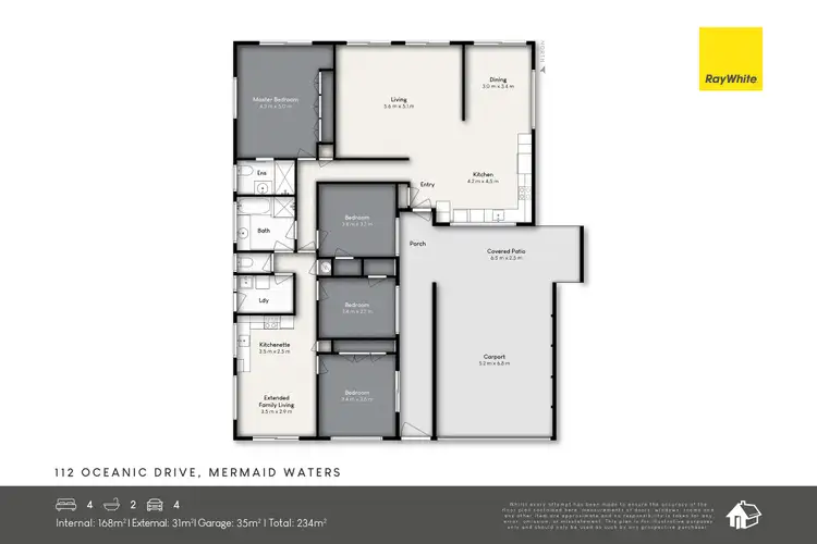 Floorplan of Homely house listing, 112 Oceanic Drive, Mermaid Waters QLD 4218