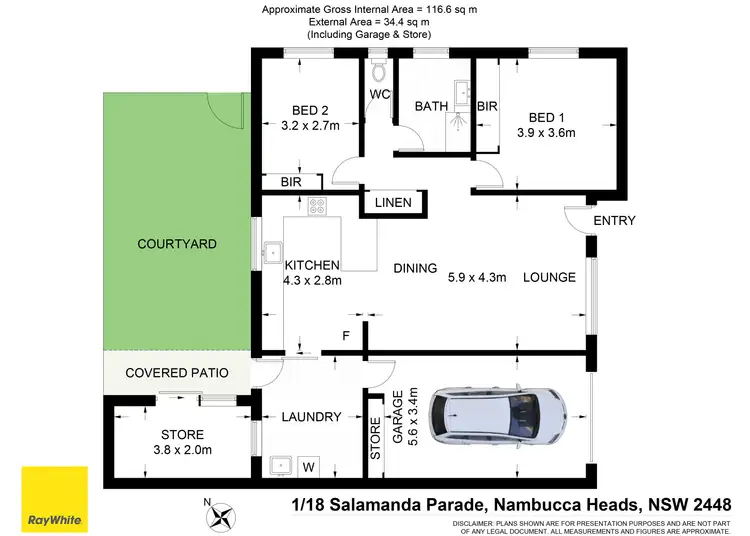 Floorplan of Homely villa listing, 1/18 Salamanda Parade, Nambucca Heads NSW 2448