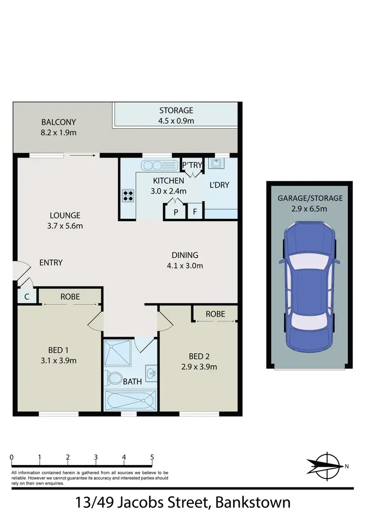 Floorplan of Homely unit listing, 13/49 Jacobs Street, Bankstown NSW 2200