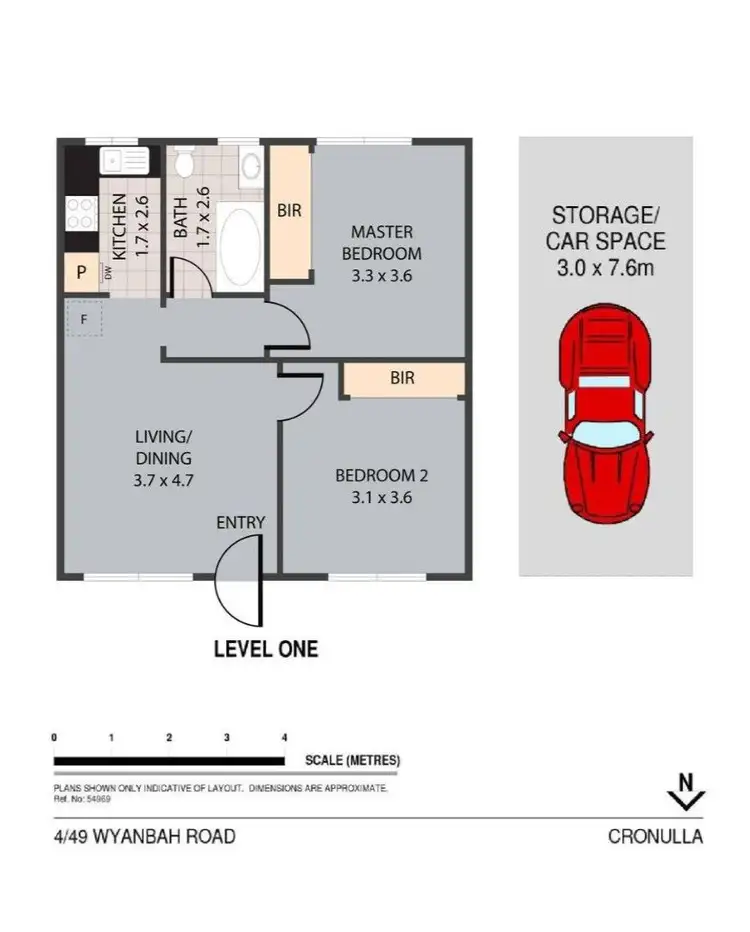 Floorplan of Homely unit listing, 4/49 Wyanbah Road, Cronulla NSW 2230