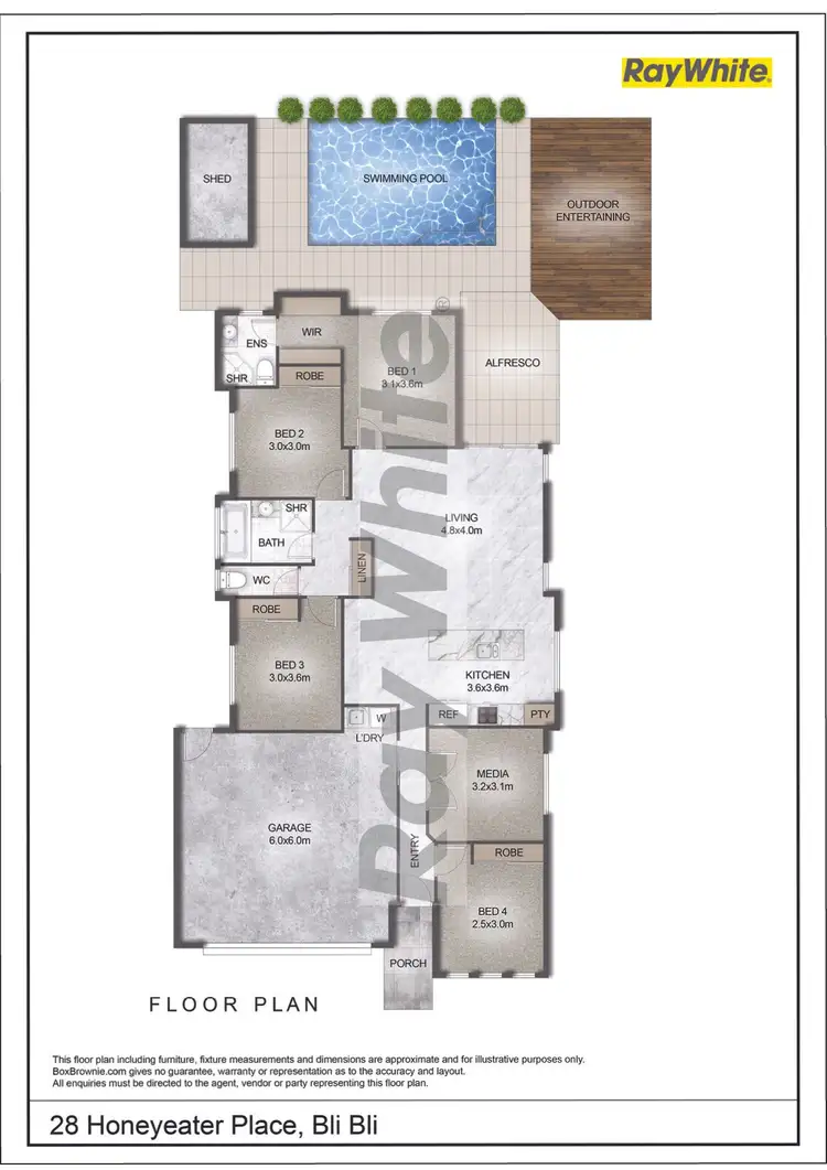 Floorplan of Homely house listing, 28 Honeyeater Place, Bli Bli QLD 4560