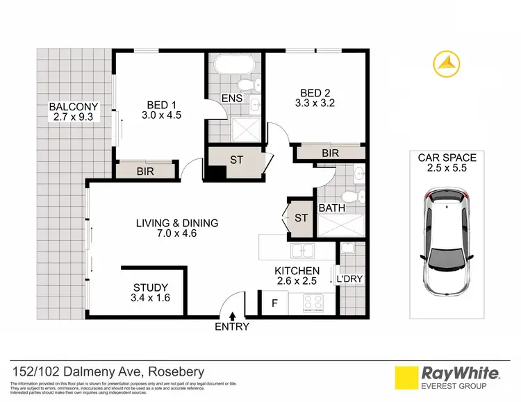 Floorplan of Homely apartment listing, 152/102 Dalmeny Avenue, Rosebery NSW 2018