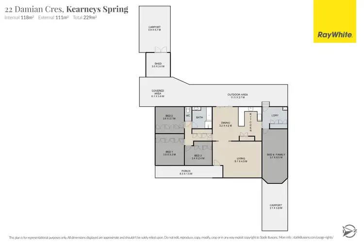 Floorplan of Homely house listing, 22 Damian Crescent, Kearneys Spring QLD 4350