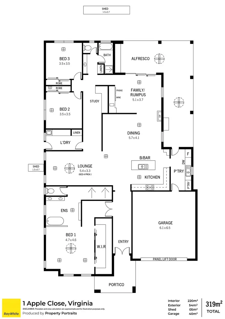 Floorplan of Homely house listing, 1 Apple Close, Virginia SA 5120