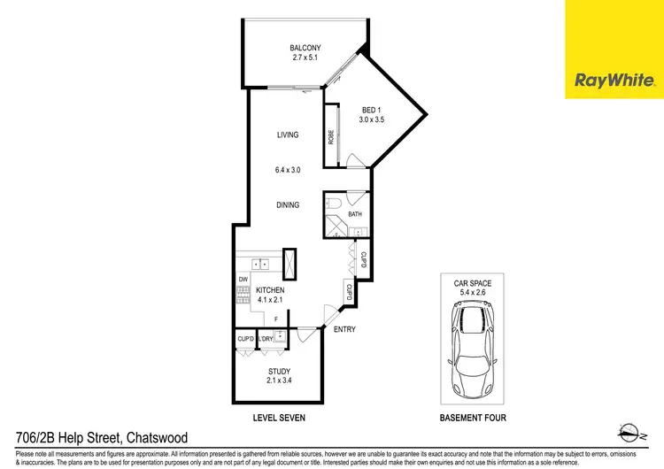 Floorplan of Homely unit listing, 706/2B Help Street, Chatswood NSW 2067
