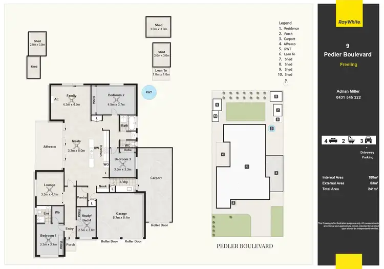 Floorplan of Homely house listing, 9 Pedler Boulevard, Freeling SA 5372