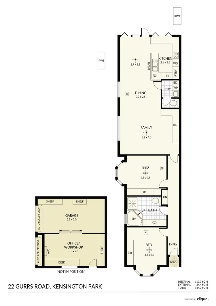 Floorplan of Homely house listing, 22 Gurrs Road, Kensington Park SA 5068