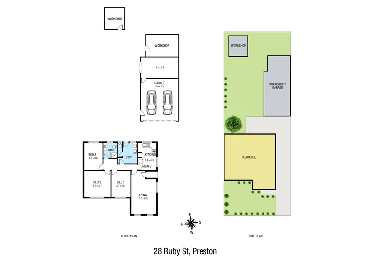 Floorplan of Homely house listing, 28 Ruby Street, Preston VIC 3072