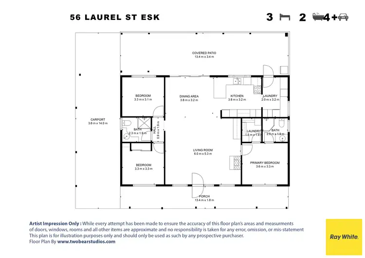 Floorplan of Homely house listing, 56 Laurel Street, Esk QLD 4312