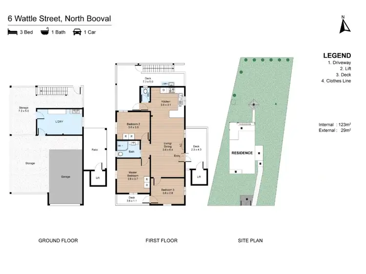 Floorplan of Homely house listing, 6 Wattle Street, North Booval QLD 4304