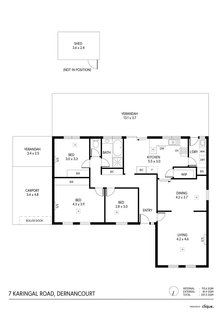 Floorplan of Homely house listing, 7 Karingal Road, Dernancourt SA 5075
