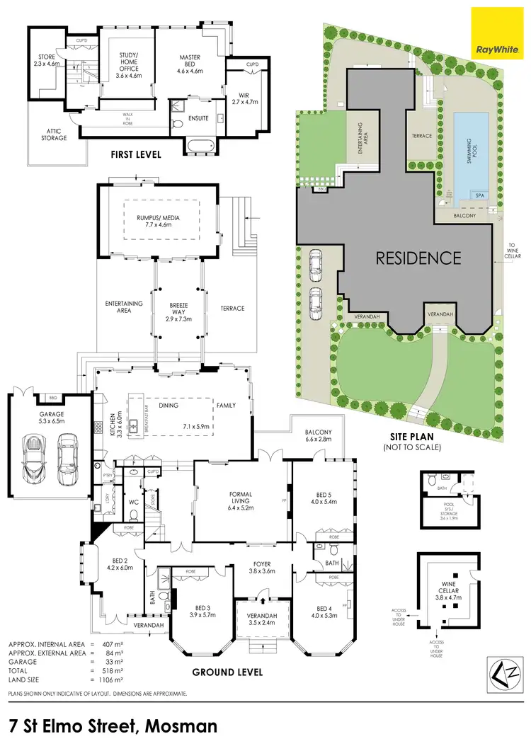 Floorplan of Homely house listing, 7 St Elmo Street, Mosman NSW 2088