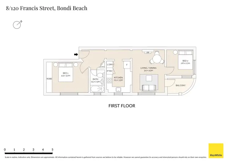 Floorplan of Homely apartment listing, 8/120 Francis Street, Bondi Beach NSW 2026