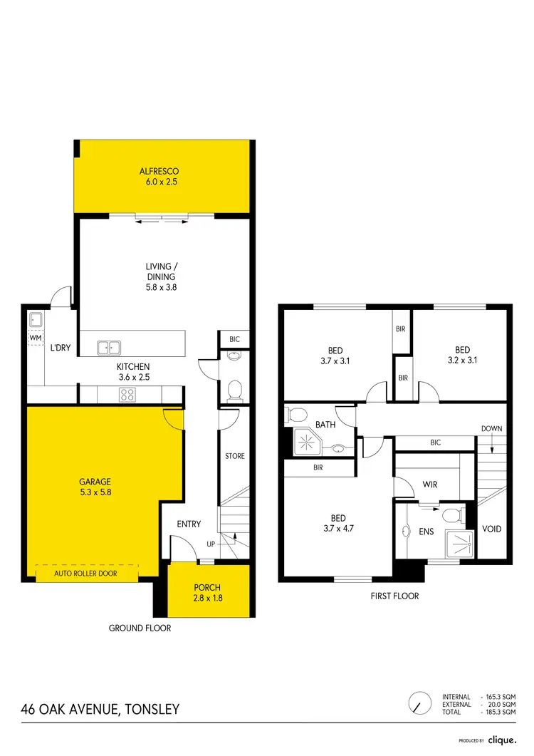 Floorplan of Homely townhouse listing, 44 Oak Avenue, Tonsley SA 5042