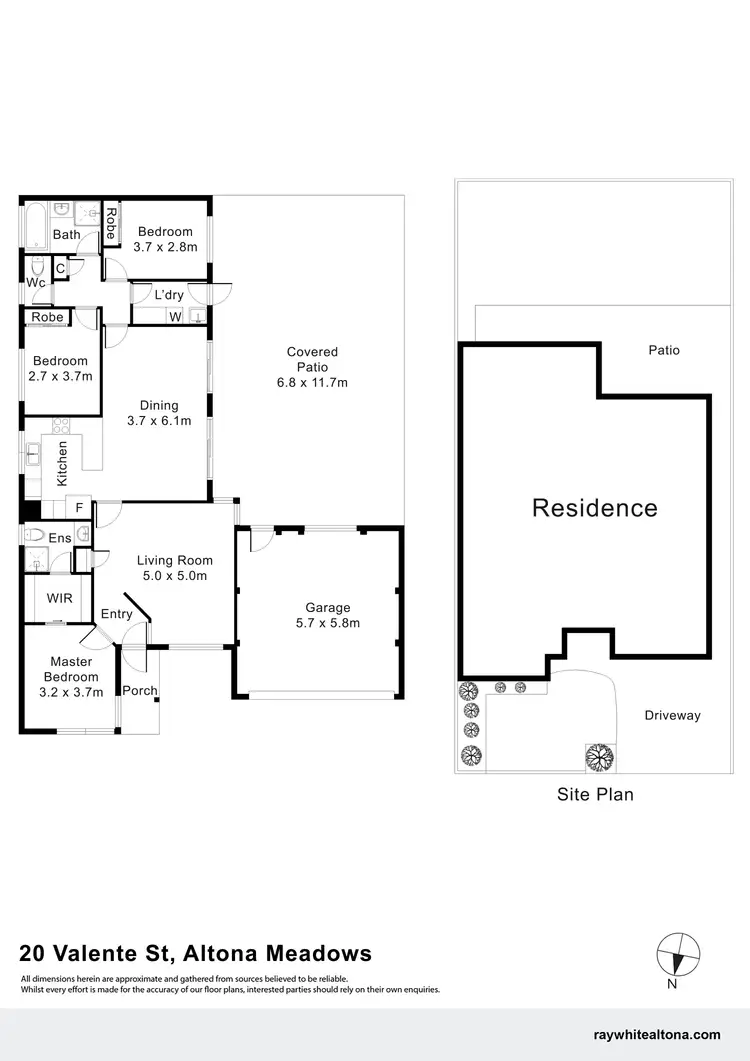 Floorplan of Homely house listing, 20 Valente Street, Altona Meadows VIC 3028