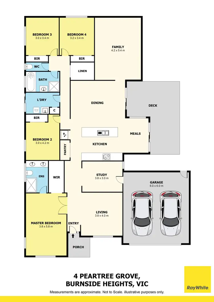 Floorplan of Homely house listing, 4 Peartree Grove, Burnside Heights VIC 3023