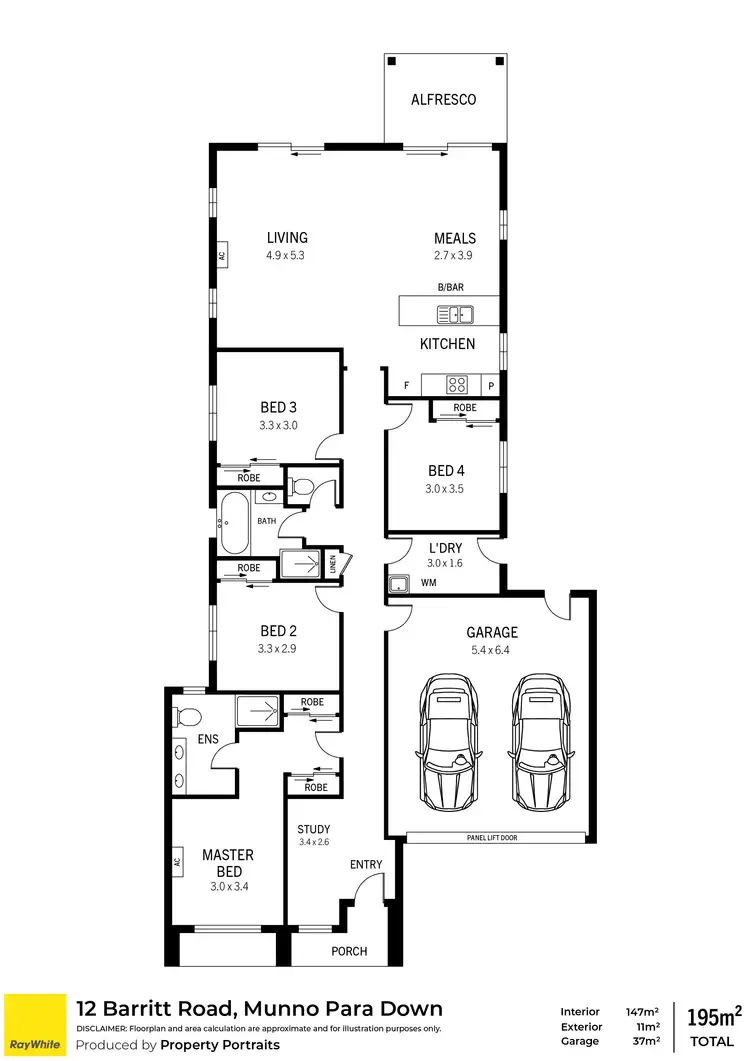 Floorplan of Homely house listing, 12 Barritt Road, Munno Para Downs SA 5115
