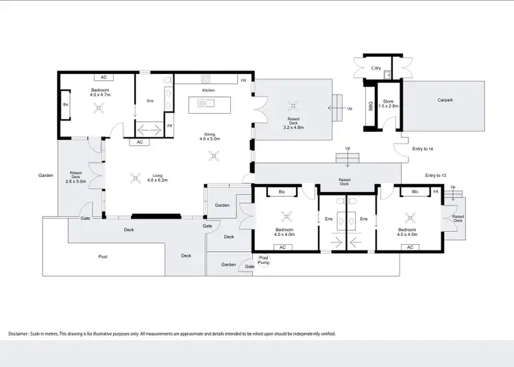 Floorplan of Homely unit listing, 16/14 Millington Road, Cable Beach WA 6726