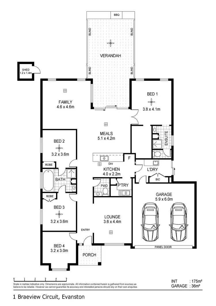 Floorplan of Homely house listing, 1 Braeview Circuit, Evanston SA 5116