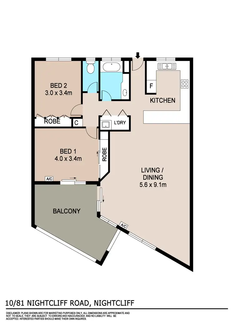 Floorplan of Homely unit listing, 10/81 Nightcliff Road, Nightcliff NT 810