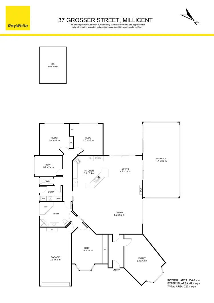 Floorplan of Homely house listing, 37 Grosser Street, Millicent SA 5280