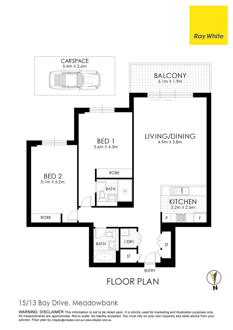Floorplan of Homely apartment listing, 15/13 Bay Drive, Meadowbank NSW 2114