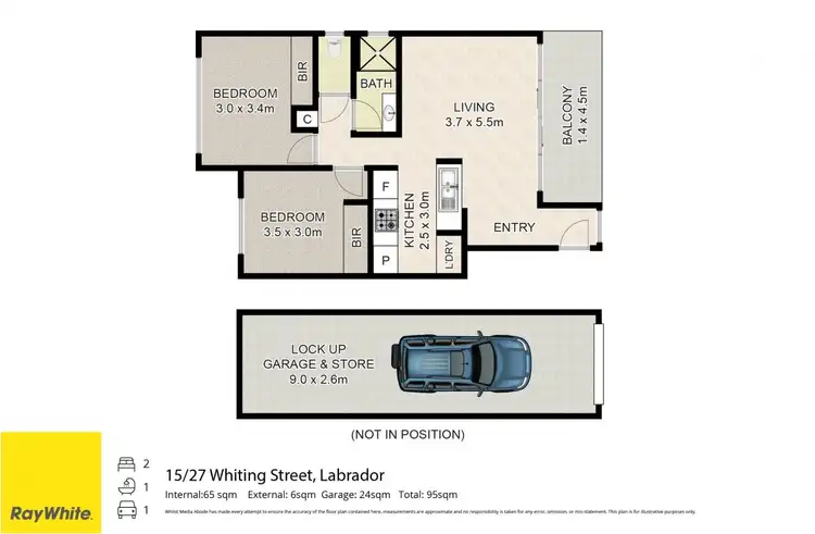 Floorplan of Homely apartment listing, 15/27 Whiting Street, Labrador QLD 4215