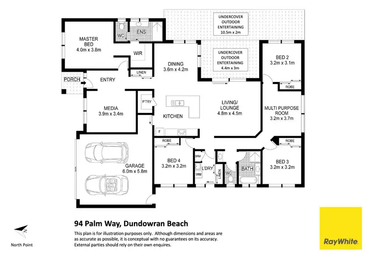 Floorplan of Homely house listing, 94 Palm Way, Dundowran Beach QLD 4655
