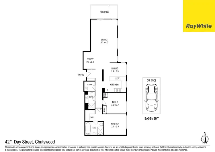 Floorplan of Homely unit listing, 42/1 Day Street, Chatswood NSW 2067