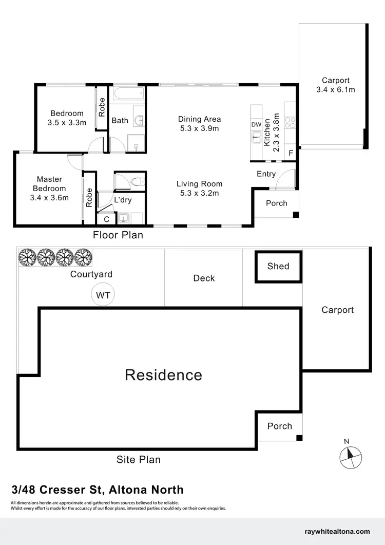 Floorplan of Homely unit listing, 3/48 Cresser Street, Altona North VIC 3025